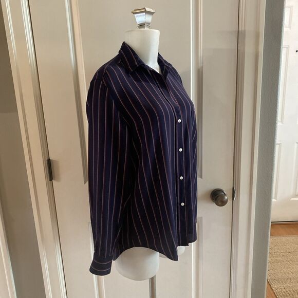 Grayson The Hero Button Down Shirt Navy Blue Red & White Stripes -Size Small / 1 - Picture 4 of 13